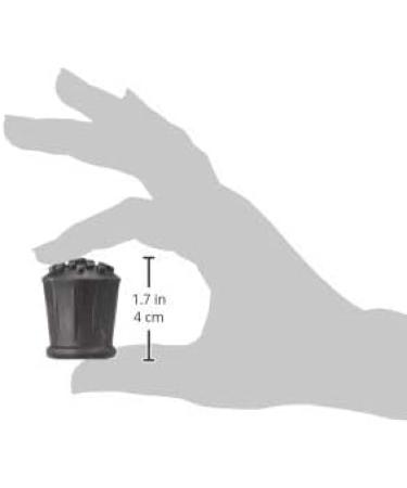 Merriway BH05583 Heavy Duty Rubber Walking Stick Ferrule Protectors Cane Tips Round Shape 22mm (7/8 inch) Black - Pack of 4 Pieces - Buy Online on GoSupps.com