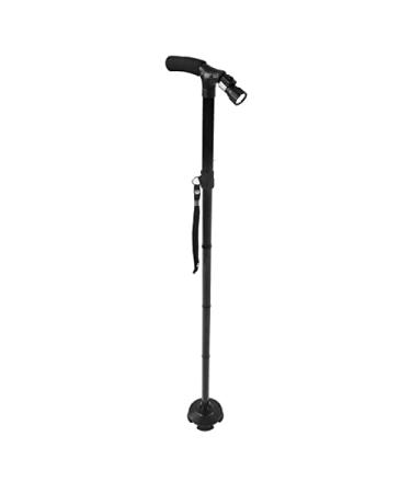 EKBBBYE Adult Crutches Aluminum Adjustable Crutches Folding Telescoping Crutches with 6 Led Lights for Elderly Adults Walking Aids Independence