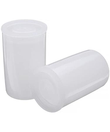 PETIT MANON 36 Pcs Plastic Film Canister Holder, White, 35 mm Empty Camera Reel Containers, Storage Containers Case with Lids for Storing Small Accessories, Film, Keys, Coins, And More