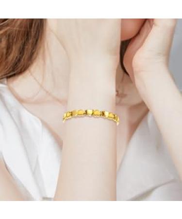 Jeroot Titan Magnet Hard Band Bracelet for Women - 4mm Zirconia Adjustable Size 3500 Gauss Energy Gift Box Included - Buy Online on GoSupps.com