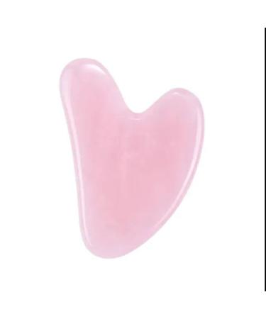 Gua Sha Facial Tools Guasha Tool Gua Sha Jade Stone for Face Skincare Facial Body Acupuncture Relieve Muscle Tensions Reduce Puffiness (Pink)
