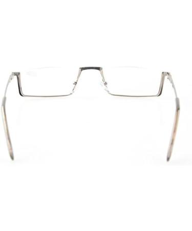 Eyekepper Quality Metal Half-Rim Reading Glasses +3.0 | Spring Hinge | Silver | International Shipping - Buy Online on GoSupps.com