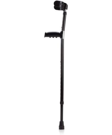 PSMPENG LRVTREC Forearm Crutches Adjustable Healthcare Forearm Crutches Adjustable Single Walking Stick with Non Slip Tip & Durable Thicken 1. 2mm Metal Frame Adults Crutch Black Lightweight Arm
