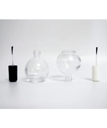 2PCS Large Capacity 75ml Transparent Glass Nail Polish Empty Bottles - Perfect for Cosmetics Separation and Bottling - Buy Online on GoSupps.com