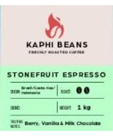 Kaphi Beans Roasted Coffee - Stonefruit Espresso - Medium Roast - 100% Arabica Beans - Freshly Roasted Whole Beans (Pack Of 1kg) - Buy Online on GoSupps.com