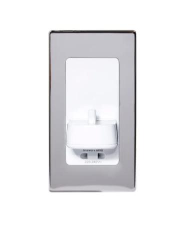 In-Wall Electrical Toothbrush Charger with Shaver Socket - PV12PS POLISHED STEEL