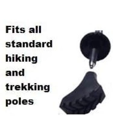Crestgolf Nordic Walking Pads - 6/10 Piece Rubber Accessories for Asphalt & Stone Trekking Sticks - Durable Black Set for Hiking - Buy Online on GoSupps.com