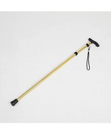 Walking Stick Crutches Excellent Cane Elderly Person Crutch Recovering After Surgery Folding and Telescopic Ultra Light Four Knuckle Stick (Yellow) (Yellow) Innovate