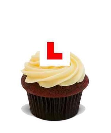 LEARNER L PLATE 20X FLAT STAND UP PREMIUM RICE CARD Edible Cake Toppers D1 DRIVE