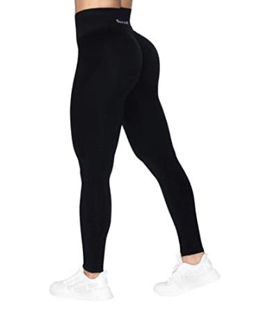 Sunzel Scrunch Butt Lifting Leggings Women High Waisted Seamless Workout Leggings Gym Yoga Pants Medium Black