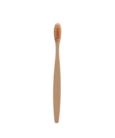 1PC Wodden Ultra-fine Soft Toothbrush Million Nano Bristle Adult Tooth Brush Teeth Deep Cleaning Portable Travel Dental Oral Care Brush (Orange)