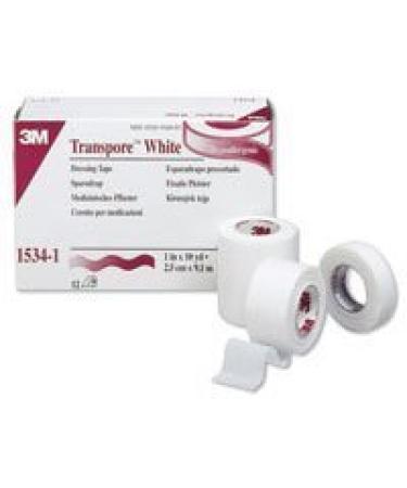 3M Transpore White Dressing Tape 2'X10Yds - Box of 6 - Model 1534-2