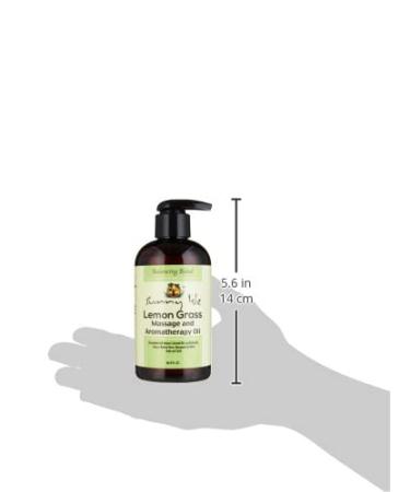 Sunny Isle Lemon Grass Massage Oil - 8oz Aromatherapy Blend for Relaxation & Wellness - Buy Online on GoSupps.com