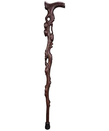 Wooden Walking Stick Solid Cane Walking Stick Wooden Walking Stick Old Man Walking Rod Anti-Slip Ebony Crutches Crafts Birthday Present for Elderly Folding crutcheswooden