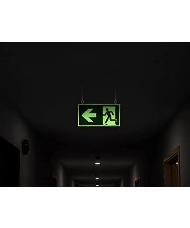 Notlok Safety Work Emergency Exit Sign - Illuminating PVC Plate | DIN 7010 DIN 67510 | Double-Sided Escape Path Sign (20x38 cm) - International Shipping Available - Buy Online on GoSupps.com