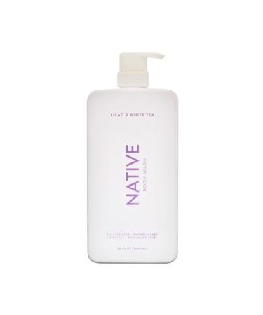 Native Lilac & White Tea Body Wash Pump Sulfate Free &Paraben Free for Men and Women 36 oz 1 Pk