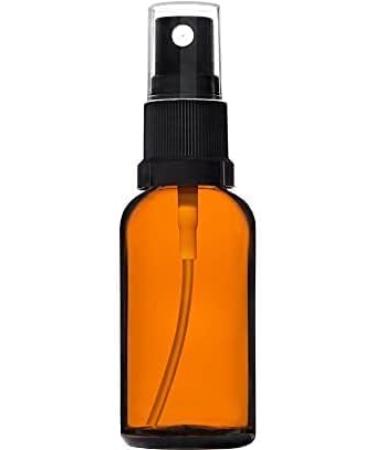 Handsunity 30ml Glass Spray Bottle Set - Amber Pharmacy Bottles with Black Atomizer & Accessories | International Shipping Available - Buy Online on GoSupps.com