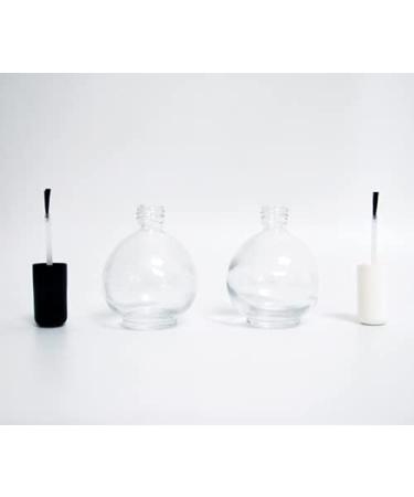 2PCS Large Capacity 75ml Transparent Glass Nail Polish Empty Bottles - Perfect for Cosmetics Separation and Bottling - Buy Online on GoSupps.com