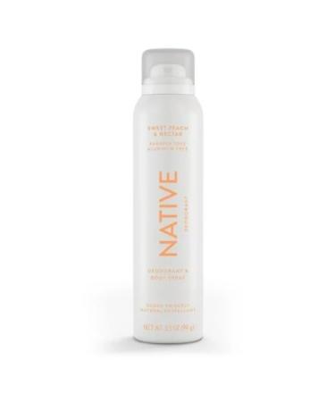 Native Deodorant & Body Spray - Sweet Peach & Nectar Aluminum-Free Unisex 3.5 oz - Shop Now - Buy Online on GoSupps.com