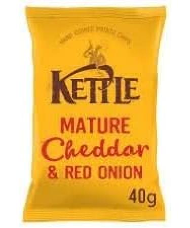  Wowboxme Kettle Crisps 18 x 40g (mature cheddar and red onion) - Buy Online on GoSupps.com