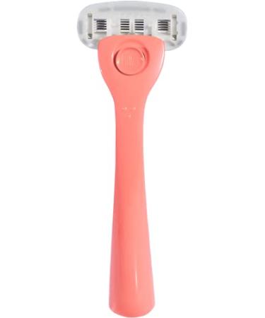 Bless Linen Billie Coral Shaving Razor with (2) 5-Blade Cartridges and Magic Holder - Buy Online on GoSupps.com