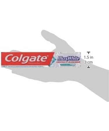 COLGATE - Max White Crystal Toothpaste - For Whiter Teeth and Long-Lasting Fresh Breath - Removes Plaque and Surface Stains - 75 ml - Buy Online on GoSupps.com