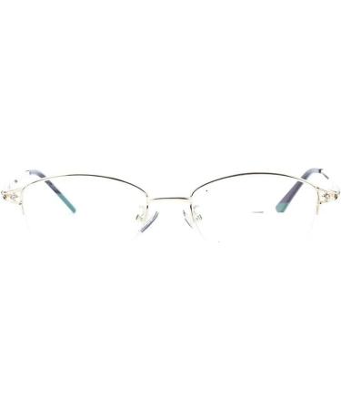Zhuyiqz Anti Blue Light Reading Glasses - Half Square Clear View Presbyopia Glasses (Color: C4 Size: +0.00) - Comfortable Computer Readers - Buy Online on GoSupps.com