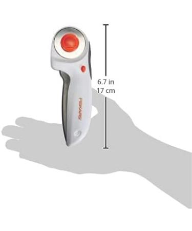 Fiskars Trigger Rotary Cutter With Blade 45 mm For Right and Left-handed Users Orange/White/Grey 1003910 Handle with release - Buy Online on GoSupps.com