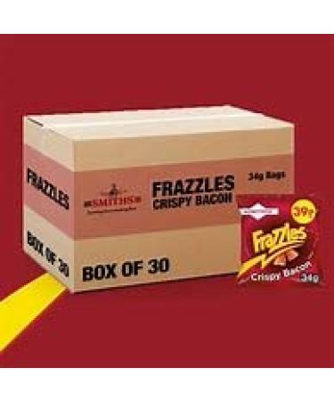 Smiths Frazzles Crispy Bacon Flavoured Corn Snacks 30 x 34g 49pmp