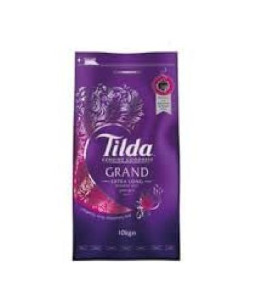 Tilda Grand White Rice 10kg | Extra-Long Basmati Rice | Premium Quality | Aromatic Delight | Hygienic Packaging - Buy Online on GoSupps.com