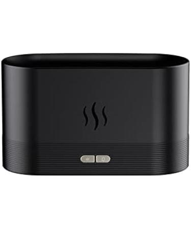 Simulated Flame Air Diffuser | Essential Oil Diffuser | Mini Portable Cool Mist Humidifier for Home Office Yoga & Spa | Waterless Auto Off | Travel-Friendly (White/Black - Buy Online on GoSupps.com