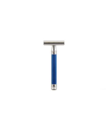 Edwin Jagger DESSGA3BL 3ONE6 Stainless Steel Anodized Blue DE Razor - Buy Online on GoSupps.com