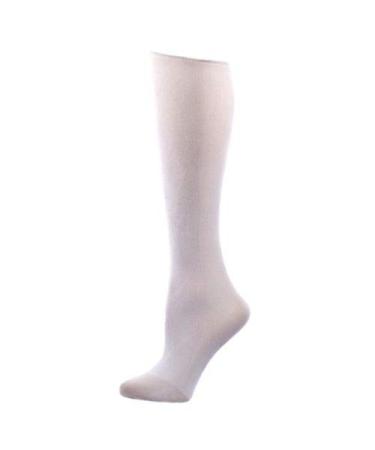 Red Moby Celeste-Stein-CMPSQ-3-WHT-SOLID Womens 20-30 mmHg Compression Sock - Queen - White Solid