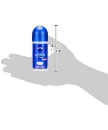 NIVEA Protect & Care Roll-on Deodorant (1 x 50 ml) 48H effective protection cream-inspired deodorant alcohol-free women's care - Buy Online on GoSupps.com
