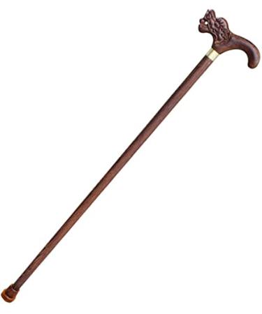 Solid Wooden Walking Cane Wood Canes Wooden Cane Faucet Handle Wenge Walking Stick Old Man Crutches Solid Wood Walking Stick Walking Aid Brown for Elderly Seniors
