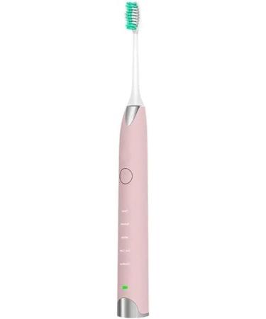 Toothbrush with 5 Modes Waterproof IPX7 Electric Toothbrush with Smart Timer Rechargeable for Adults Travel Teeth Dental Care USB Charging (Color : White) (Color : Pink)