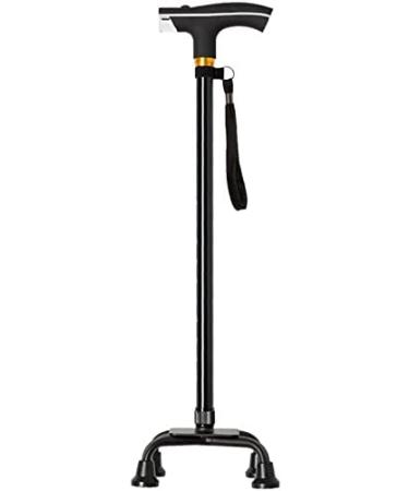 SilteD Canes Elderly Cane Crutches LED Lighting Height Adjustable Four-Feet Robust and Durable Walking Assistance Walking Stick