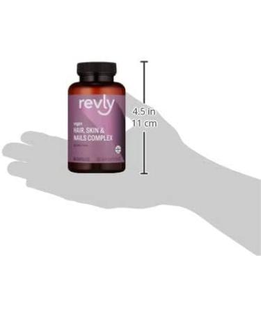 Revly Vegan Hair Skin & Nails Complex with Biotin 2000mcg - 90 Capsules - 3 Month Supply - Buy Online on GoSupps.com