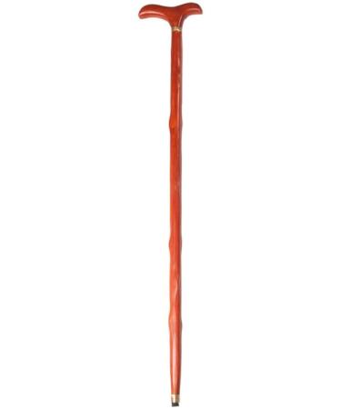 Wooden Cane Solid Walking Stick Wooden Cane Faucet Crutches Older Staff Wenge Red Pear Wood Walking Stick Walker for Elderly Seniors (Redpearwood) Lucky Star
