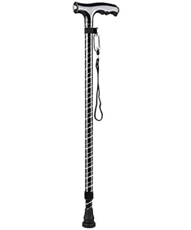 Canes Walking Stick Silver Engraved Flecked Stripes Pattern 10 Adjustable Heights with LED Light Lightweight Sturdy Aluminum Alloy Comfy Base for Men Women Star of Light