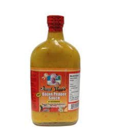 Aunt May's Bajan Pepper Sauce 340g | Authentic Barbadian Flavors | Spicy and Savory Hot Sauce | Taste the Caribbean Heat