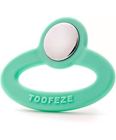 Toofeze Ice Cold Baby Teether Toy   Fast Pain Relief   All Natural Silicone and Stainless   Ages 3 mos+ (Mint Green)
