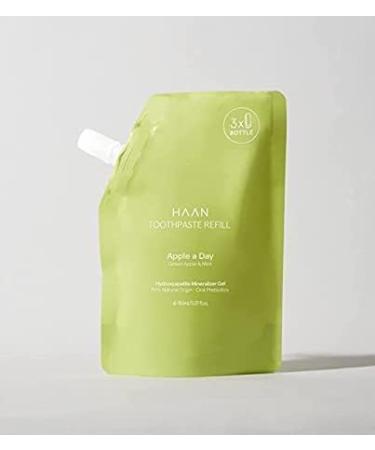 Haan Apple A Day Refreshing Toothpaste - 96% Natural Fluoride-Free Vegan Animal Test-Free - 150ml Refill - Buy Online on GoSupps.com
