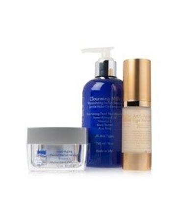 Anti-Aging Eye Serum Anti-Aging Facial Scrub Cream and Cleansing Milk