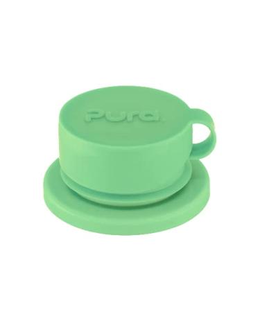 Pura Sport Big Mouth Silicone Sport Top Lid - Plastic-Free  Spill-Leak Proof  Medical-Grade  Fits All Bottle - Moss