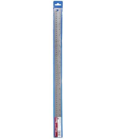 Darice 24  (60cm) Stainless Steel Ruler (1pc)  Silver   Non-Skid Cork Backing   Calibrated in Inches on One Edge and Centimeters on the Other   For Line Drawing and Cutting - Buy Online on GoSupps.com