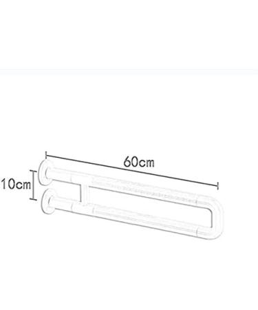 Safety Handle U-Shaped Bathroom Grab Bar Anti-Slip Stainless Steel Grab Rail for Safety Double Pipe Handrail Support 60cm (Color : Wh - Buy Online on GoSupps.com