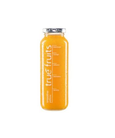 True Fruits Yellow Smoothie Mangue Smoothie 100% Fruits Bouteille en Verre 25 cl Lot de 8