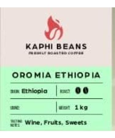 Kaphi Beans Roasted Coffee - Oromia Ethiopia - Medium Roast - 100% Arabica Beans - Freshly Roasted Whole Beans (Pack of 1kg) - Buy Online on GoSupps.com