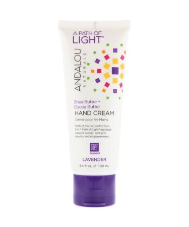 Andalou Naturals A Path of Light Shea Butter + Cocoa Butter Hand Cream Lavender 3.4 fl oz (100 ml)